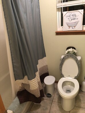 Combined shower/bathtub
