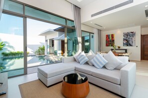 Living room - Shambhala Grand Villa - Private Pool Villas by Escape Villas (Choeng Thale)