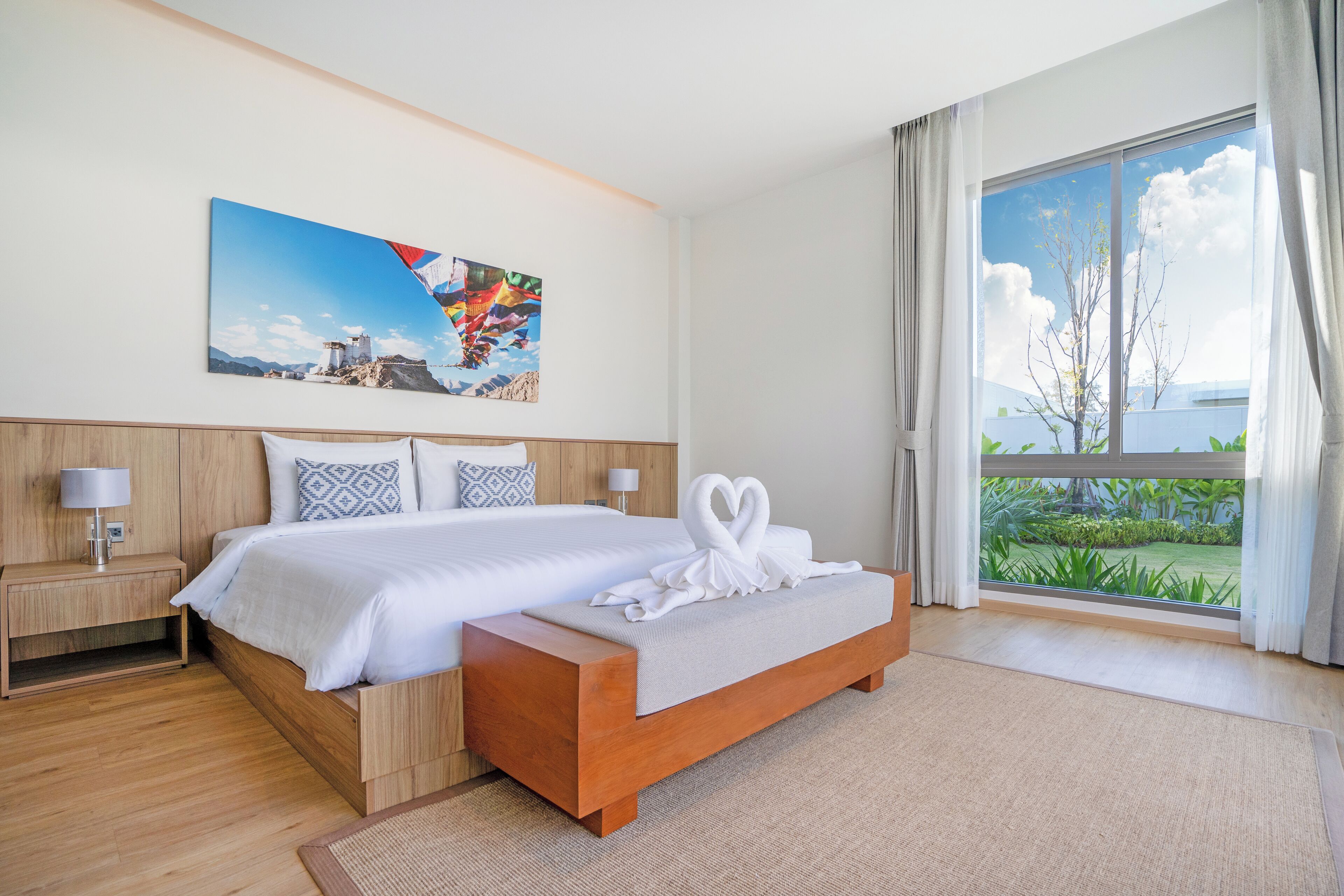 2 Bedroom Deluxe Garden Pool Villa | Blackout curtains, iron/ironing board, free WiFi, bed sheets