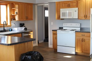 Microwave, oven, stovetop, dishwasher