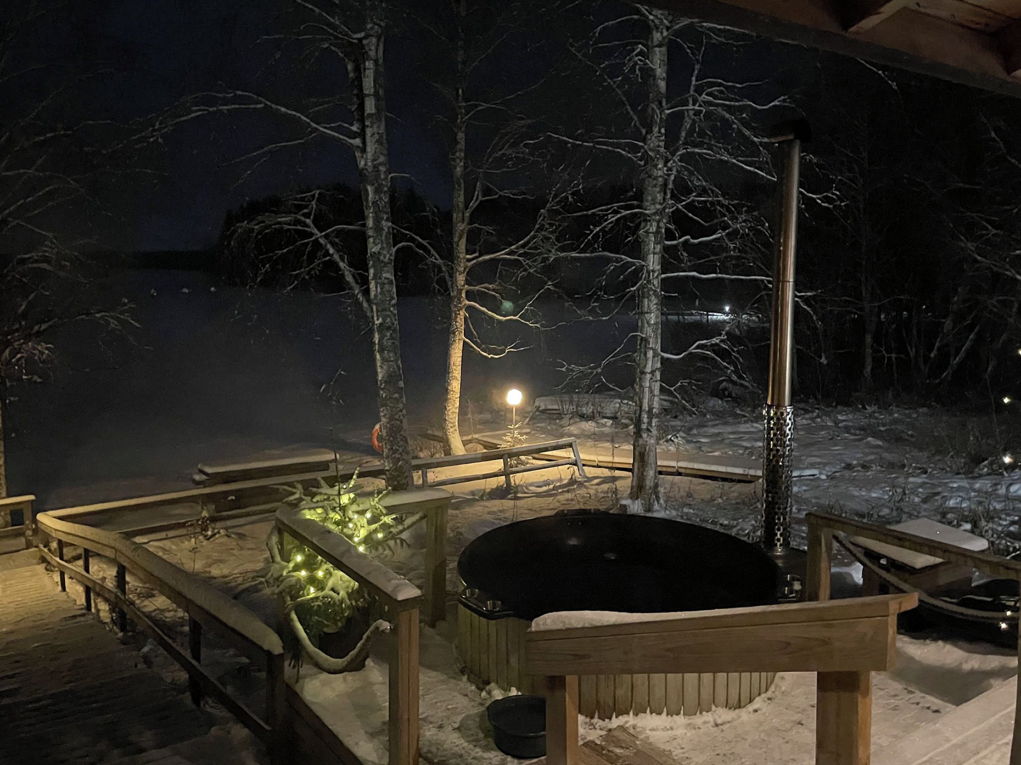 Utendørs boblebad