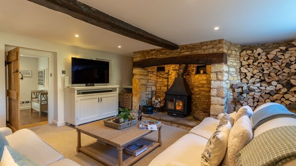 TV, fireplace, stereo