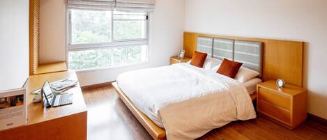 Deluxe-lejlighed | 1 soveværelse, gratis minibar, pengeskab på værelset, skrivebord