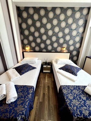 Standard Twin Room | Hypo-allergenic bedding, down duvets, minibar, in-room safe - Iris Hotel (Chisinau)