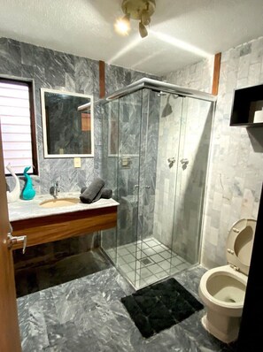 Secador de pelo y toallas