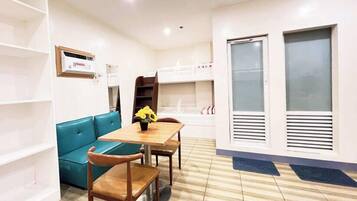 Hypo-allergenic bedding, desk, rollaway beds, free WiFi