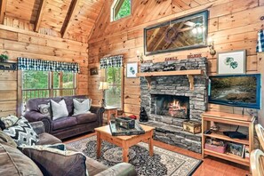 Smart TV, fireplace, video games, books