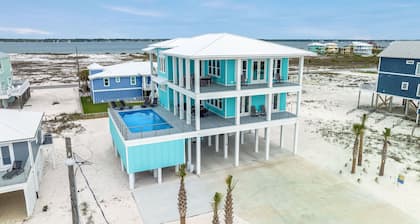 Luxury Gulf View Home with (heated) Private Pool and Hot Tub on Navarre Beach