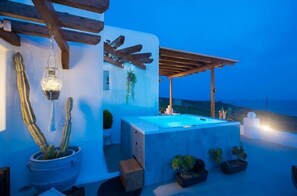 Terrace/patio - Evilia Mykonian Villa with Jaccuzi (Mykonos)
