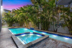 A heated pool
