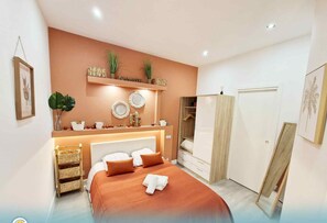1 chambre, fer et planche à repasser, Wi-Fi gratuit, draps fournis