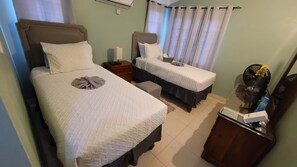 2 bedrooms, iron/ironing board, WiFi, bed sheets