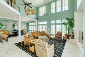 TV, DVD player, foosball