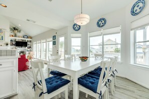 Dining - Contemporary Beachside Home w/ Hardwood Floors, Large Deck & More (Galveston)
