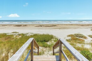 Vlak bij het strand