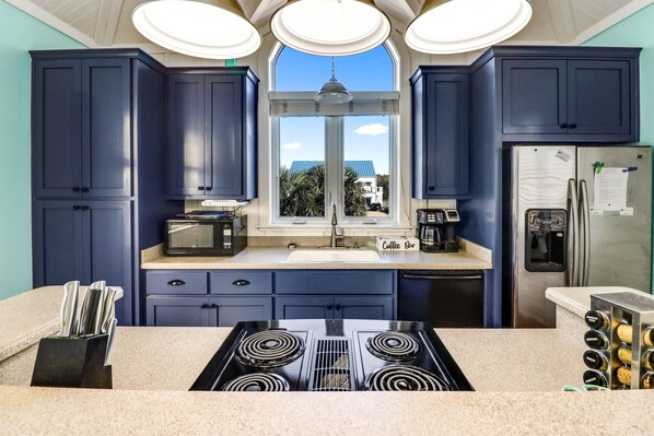 Fridge, microwave, oven, stovetop - Ocean view, hot tub, steps to the sand! Dog friendly. Nov Dates available! (St George Island)