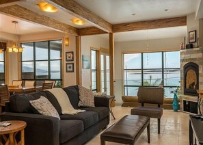 TV, fireplace, DVD player, offices