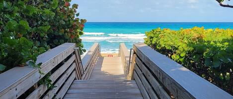 In Strandnähe, Liegestühle, Strandtücher