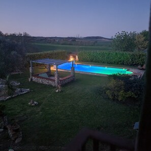 Piscine extérieure, piscine chauffée