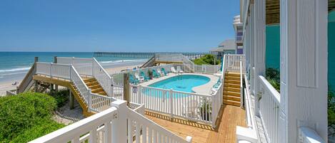 Piscine extérieure, piscine chauffée