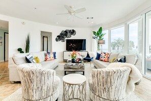 TV, DVD player - 2nd Floor Beachfront Condo - Elevator, Private Balcony, POOL, Lazy River & more (Galveston)