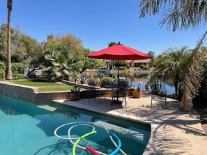 Outdoor pool, a heated pool