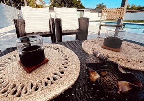 Terrace/patio - Ila's Beach House: Near IMG-Heated Salt Pool- Pets OK-Modern Organic Smart Home (Bradenton)