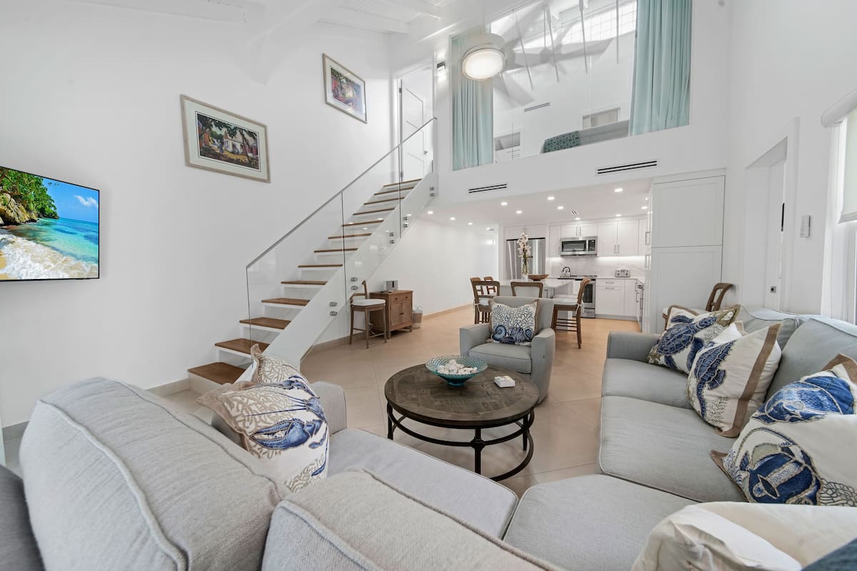 Villa, 3 Bedrooms, Ocean View (Villa #34) | Living area | 40-inch flat-screen TV with cable channels, TV