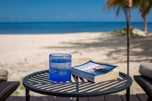 On the beach, sun-loungers, beach towels - Beach house w/ private pool & sandy beach for 8 (San Miguel de Cozumel)