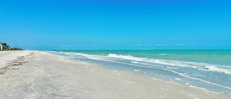 Playa en los alrededores, camastros y toallas de playa