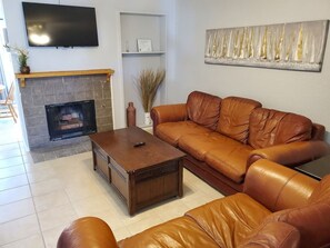 TV, fireplace - Fiesta Texas, Sea World, Lackland AFB, NW SA (San Antonio)