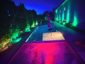 Piscine extérieure, piscine chauffée