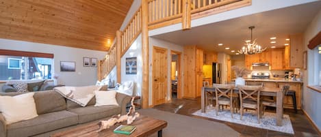 Smart TV, fireplace, table football, ping pong