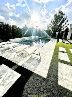Outdoor pool, a heated pool