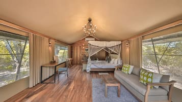 Luxury Tent with Private Pool (10% Off on Wildlife Safaris) | Living area