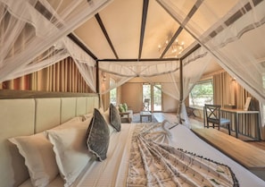 Owl Tent with Private Pool (10% Off on Wildlife Safaris) | Premium bedding, memory foam beds, desk, laptop workspace - Tribe Yala - Luxury Camping (Thissamaharama)