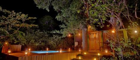 Premium bedding, memory-foam beds, desk, laptop workspace