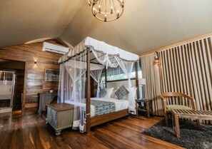 Premium bedding, memory foam beds, desk, laptop workspace - Tribe Yala - Luxury Camping (Thissamaharama)