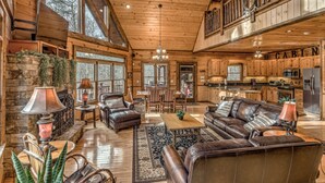 Cabin, 3 Bedrooms | Living room - Grizzley Gulch by Escape to Blue Ridge (Morganton)