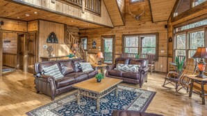 Cabin, 3 Bedrooms | Living room - Grizzley Gulch by Escape to Blue Ridge (Morganton)