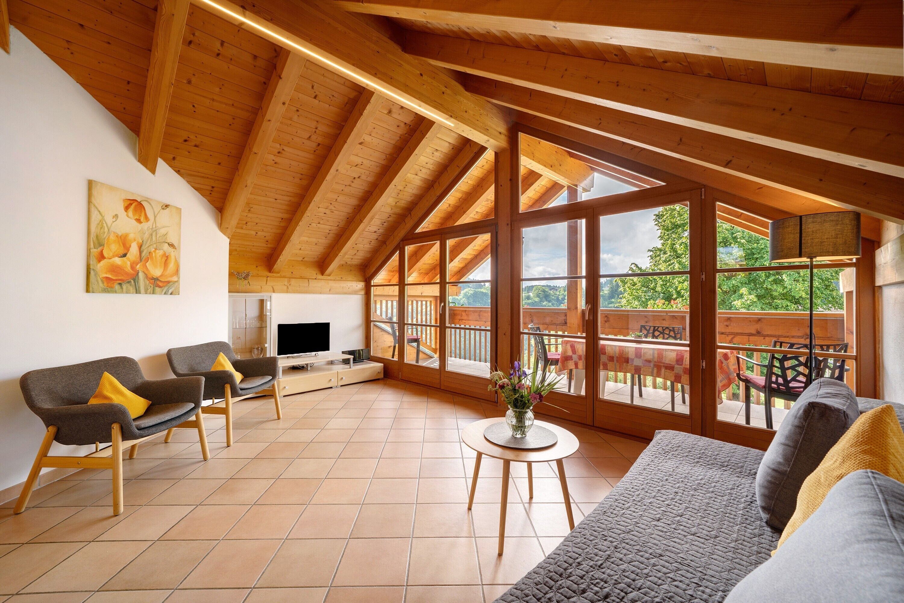 Télévision, table de tennis de table