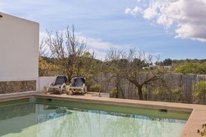 Pool - Country House That Welcomes Pets "Finca Can Paci" with Mountain Views (Santa Eulalia)