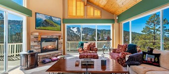 Moonlight Mountain Retreat by Destination Big Bear: Custom Home! Amazing Lake and Ski Slope Views! HOT TUB! Foosball!