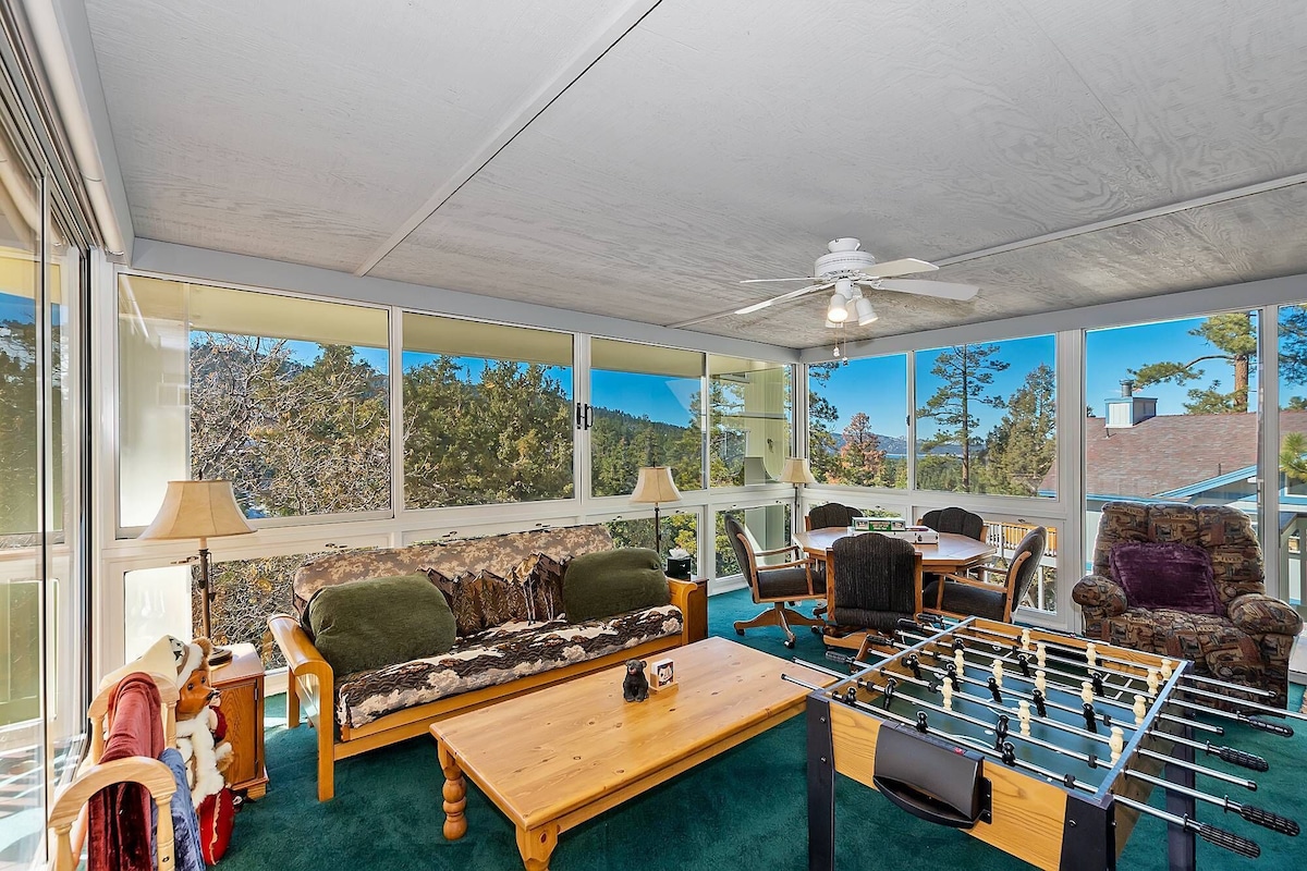 Photo 4 of Moonlight Mountain Retreat by Destination Big Bear: Custom Home! Amazing Lake and Ski Slope Views! HOT TUB! Foosball!
