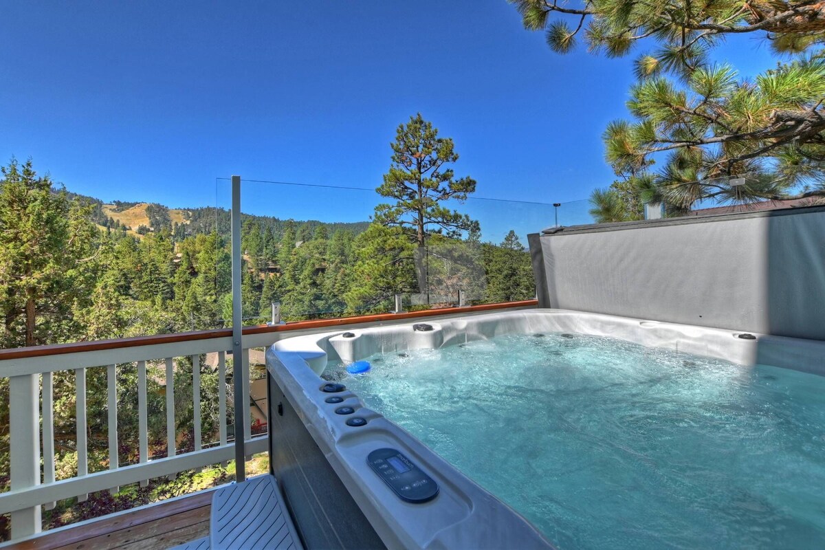 Photo 10 of Moonlight Mountain Retreat by Destination Big Bear: Custom Home! Amazing Lake and Ski Slope Views! HOT TUB! Foosball!