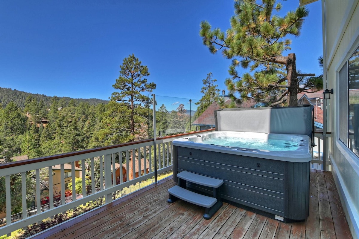 Photo 11 of Moonlight Mountain Retreat by Destination Big Bear: Custom Home! Amazing Lake and Ski Slope Views! HOT TUB! Foosball!
