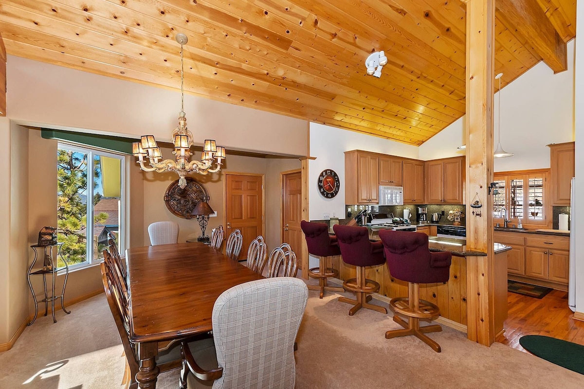 Photo 2 of Moonlight Mountain Retreat by Destination Big Bear: Custom Home! Amazing Lake and Ski Slope Views! HOT TUB! Foosball!