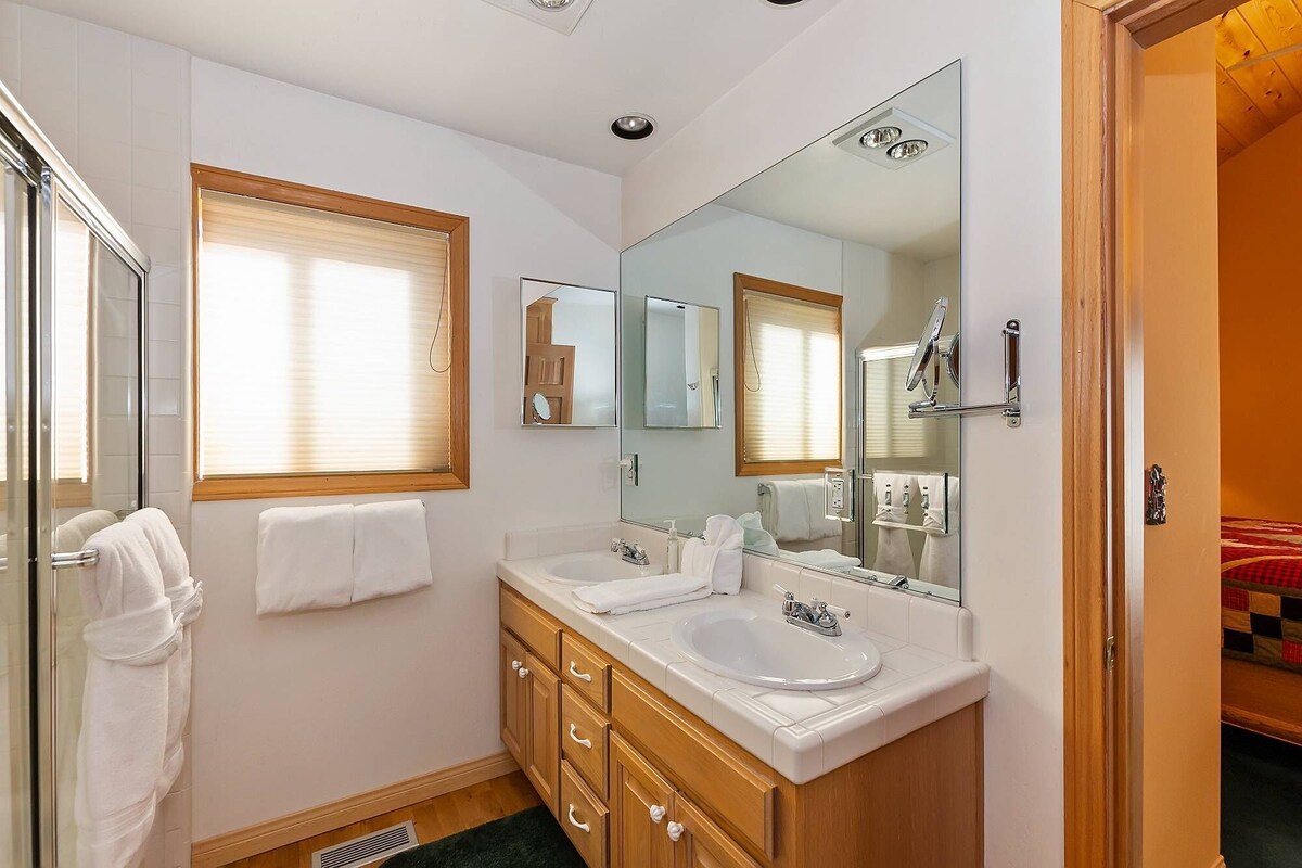 Photo 16 of Moonlight Mountain Retreat by Destination Big Bear: Custom Home! Amazing Lake and Ski Slope Views! HOT TUB! Foosball!