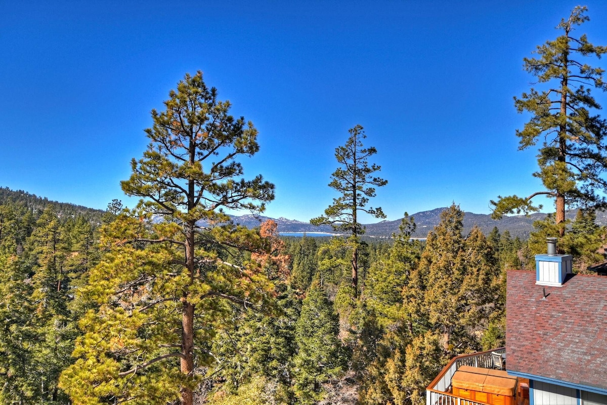 Photo 9 of Moonlight Mountain Retreat by Destination Big Bear: Custom Home! Amazing Lake and Ski Slope Views! HOT TUB! Foosball!