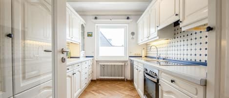Fridge, oven, stovetop, dishwasher